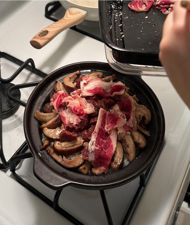 claypot rice with beef